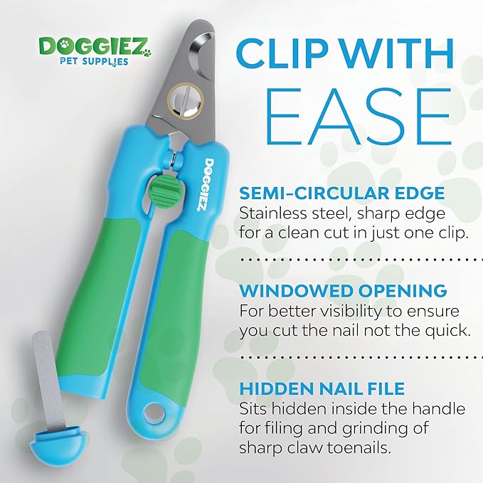 Dog Nail Clippers for Large Dogs - Pet Nail Clippers for Dogs - Pet Nail Trimmer with Safety Guard - Dog Nail File Dog Nail Trimmers - Large Dog Nail Clippers for Thick Nails