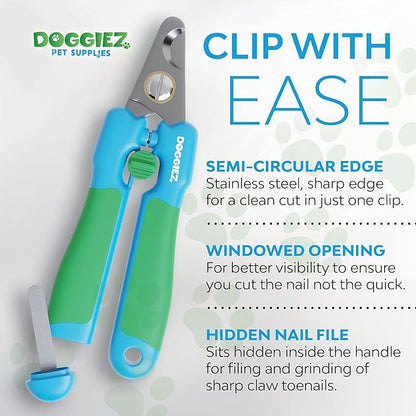 Dog Nail Clippers for Large Dogs - Pet Nail Clippers for Dogs - Pet Nail Trimmer with Safety Guard - Dog Nail File Dog Nail Trimmers - Large Dog Nail Clippers for Thick Nails