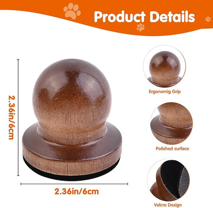 Dog Nail File Dog Scratch Board for Nails Wooden Handicraft Cat Dog Nail Scratch Pad with 4 Pcs Replaceable Sandpaper Dog Trainning Accessories Stress Free Nail Filing for Dogs(Coffee)