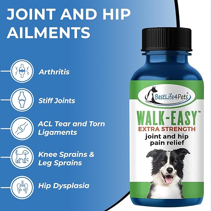 Advanced Hip and Joint Supplement for Dogs, Natural Extra Strength Dog Arthritis Pain Relief & Anti Inflammatory for Dogs Helps Limping, Mobility Issues, Hip Dysplasia, ACL Tears, 180 Tiny Pills