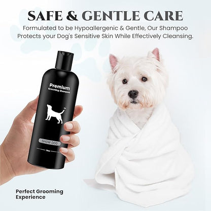 605Products Premium Dog Shampoo - Gentle Formula for Itchy & Sensitive Skin, Odor Eliminator for Puppies, Natural Deodorizer for Pets (10oz)- Show Dog