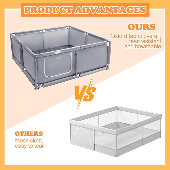 Whelping Box for Dogs and Puppies 48x48x18 inch Pet Whelping Box with Washable Pee Pads and Collapsible Dog Bowl for Medium Small Dogs