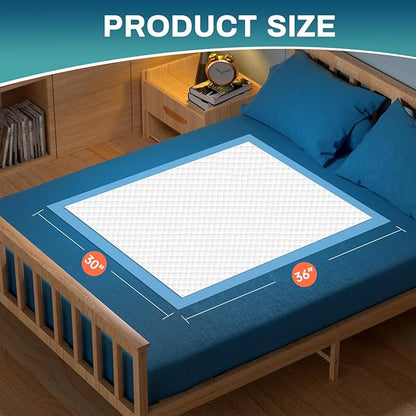 AAY Bed Pads Disposable 30" x 36" (100 Count), Extra Large Super Absorbency Disposable Underpads for Incontinence, XXL Premium Leakproof Protective Chucks Pee Pads for Adult, Kids, Puppy Training