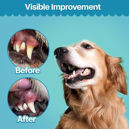 Replenish Dental Wipes for Dogs and Cats - Dog Teeth Cleaning Wipes - Pet Dental Finger Wipes for Dogs – Easy to Use Gentle Pet Dental Wipes - Effective Dog Teeth Cleaner - 50 Count