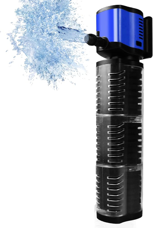 Internal Aquarium Filter for 75-200 Gallons Tank, Removable, Submersible Fish Tank Filter, 400GPH Powerful Pump for Large Fish Tanks, Turtle Tanks, Deodorization Decontamination Filter System