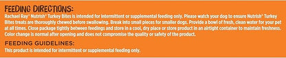 Rachael Ray Nutrish Turkey Bites Real Meat Grain Free Dog Treats, Turkey Recipe with Hickory Smoked Bacon Flavor, 5 Ounces (Pack of 5) Packaging May Vary