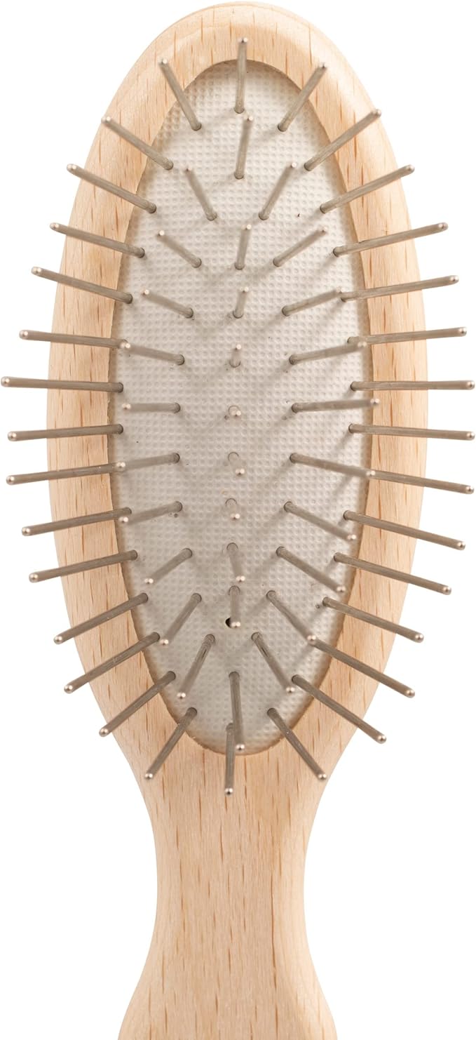 Chris Christensen Dog Brush, 5.75 inch Little Wonder Pin Brush (20mm), Original Series, Groom Like a Professional, Stainless Steel Pins, Lightweight Beech Wood Body, Ground and Polished Tips