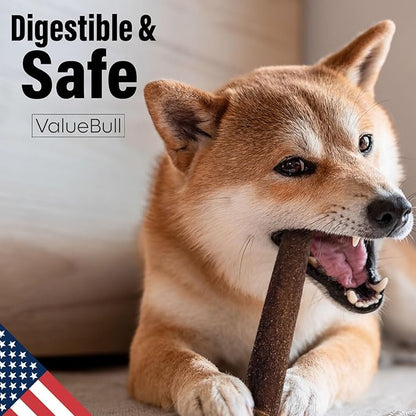 ValueBull USA Collagen Sticks for Dogs, 6 Inch Super Jumbo Chews, Natural Long-Lasting Dog Treats, 50 Count - Promotes Joint, Skin & Coat Health with Glucosamine and Chondroitin