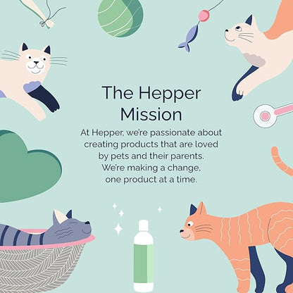 Hepper Pet Conditioner and Moisturiser - Scented Dog Conditioner & Detangler. Perfect for Long Hair, Short Hair, Dry Skin, Shedding Control, Allergies, and Puppy Coats! Cucumber and Aloe Scented.