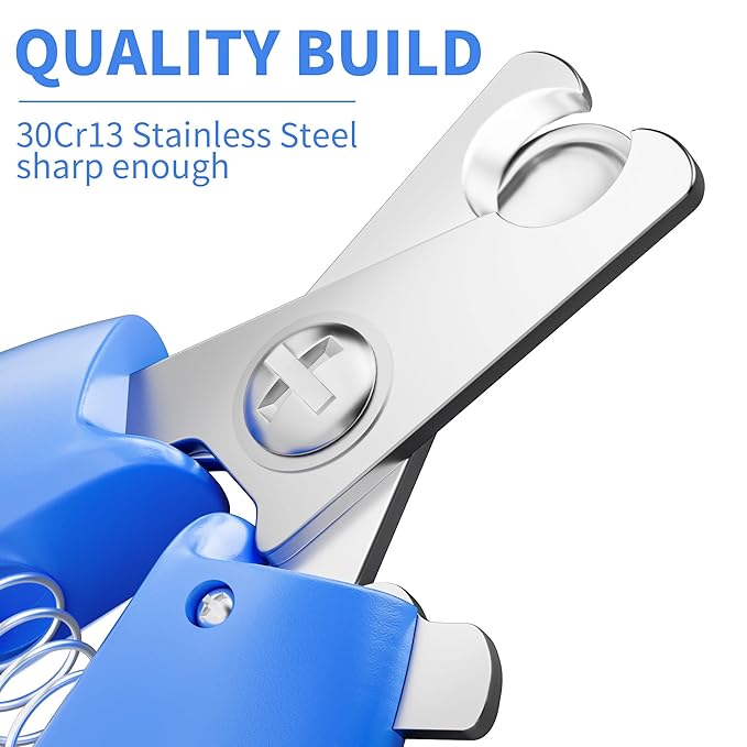 Dog Nail Clipper & Trimmers for Effortless Claw Trimming - Safety Guard, Ergonomic Non-Slip Handles, Stainless Steel Blades, Free Nail File - Professional Pet Grooming Tool for Clean Cutting.