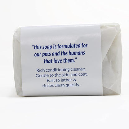 Vegan Organic Pet Soap/Bar Shampoo Big 7 oz bar, Hypoallergenic, Organic Oatmeal, Olive & Coconut Oils, Shea Butter, Vitamin E and Neroli Essential Oil.