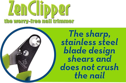 Zen Clipper Pet Nail Clipper for Dogs  Dog Nail Trimmer for Safer Pet Grooming Care - Clean, Quiet, and Easy-to-Use Stainless Steel Claw Trimmer - (3.5mm Hole)