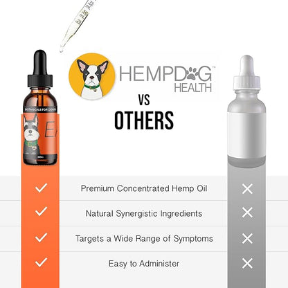 Ease - Pet Hemp Oil for Dogs - Hip, Joint, & Mobility Support - Comfort & Daily Wellness Drops with Turmeric, Frankincense, & MCT Oil