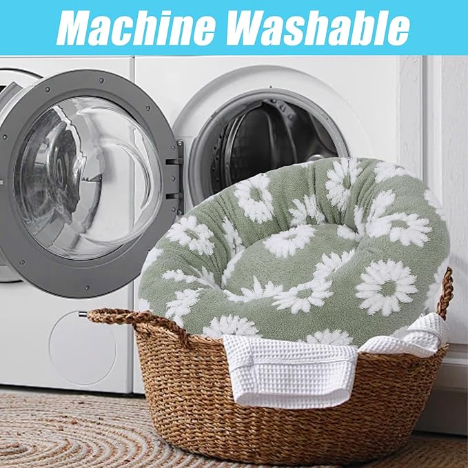 HYQ Small Dog Bed, Cat Beds for Indoor Cats, Dog Beds for Small Dogs with Anti-Slip Bottom, Cute Puppy Bed Washable-White-20inch