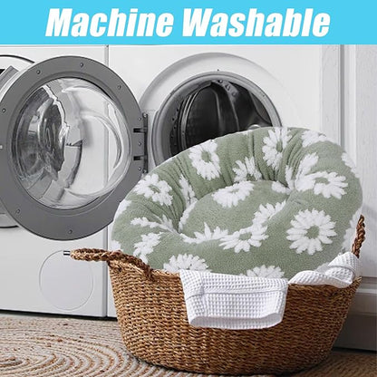 HYQ Small Dog Bed, Cat Beds for Indoor Cats, Dog Beds for Small Dogs with Anti-Slip Bottom, Cute Puppy Bed Washable-White-20inch