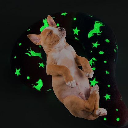 MABOZOO Question Mark Dog Pillow, Pet Pillow Glow in The Dark for Dogs and Cats, Question Shaped Dog Neck Pillow Calming Pillow Pet Calming Toy for Joint Relief Sleeping Improve (Colorful, L)