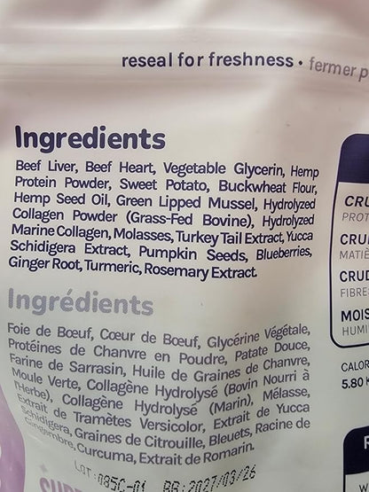 healthybud Hip and Joint Dog Treats - Glucosamine Soft Beef Liver Bites for Senior Dogs, Arthritis Support 14.1oz