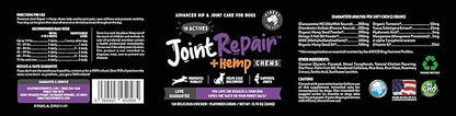 Finest For Pets Joint Repair Hip and Joint Chews for Dogs Glucosamine, Chondroitin, MSM, Hemp, Omega 3 & Turmeric for Dog Joint Support, Mobility & Pain Relief - (120 Chicken Chews, Made in USA)
