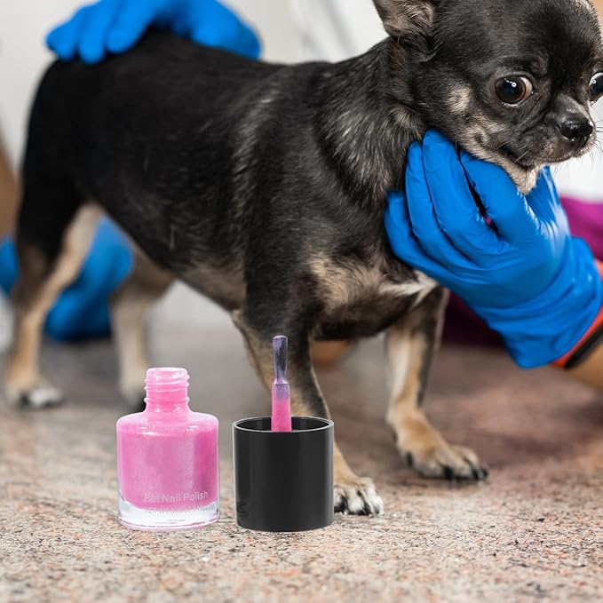 Dog Nail Polish Quick Dry Pet Nails Polish Set 6 Pcs Water-Based Healthy Paw Grooming Pet Dye Kit for All Pets