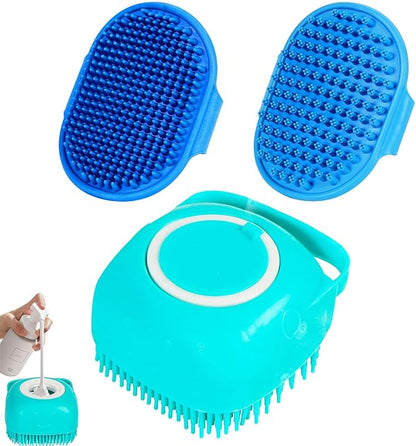 3PCS Dog Shampoo Brush | Dog Bath Brush | Dog Scrubber for Bath | Dog Bath Brush Scrubber | Dog Shower/Washing Brush