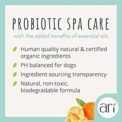 Health Extension Ari Probiotic 2-in-1 Dog Shampoo & Conditioner (16 Oz) Deep Cleansing for Dry, Itchy Skin Relief Grooming with Green Tea & Mandarin for Dogs & Puppies