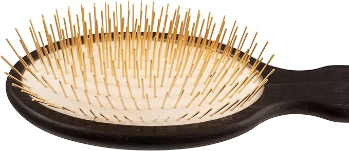 Chris Christensen 20mm Pin Dog Brush, Gold Series, Groom Like a Professional, Gold-Plated Stainless Steel Pins, Perfect for Fragile Coats, 30% More Pins, Ground and Polished Tips