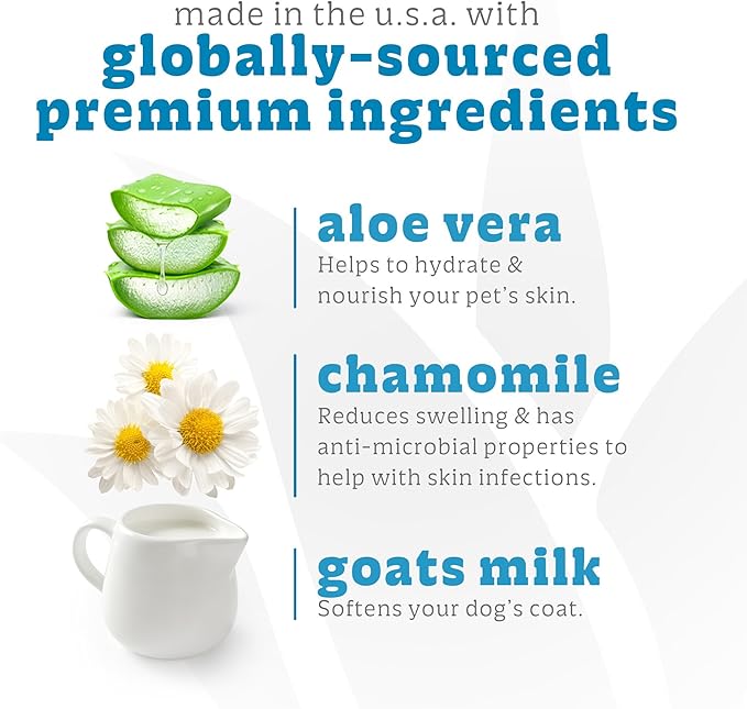 Espree Simple Shed Dog Shampoo & Conditioner, Shed Control Formula with Goat’s Milk, Oat Hydrolysates & Chamomile to Reduce Shedding, Moisturize, and Strengthen Coat, Gentle for Sensitive Skin, 20oz