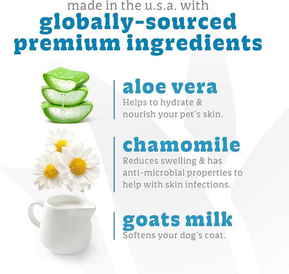 Espree Simple Shed Dog Shampoo & Conditioner, Shed Control Formula with Goat’s Milk, Oat Hydrolysates & Chamomile to Reduce Shedding, Moisturize, and Strengthen Coat, Gentle for Sensitive Skin, 20oz