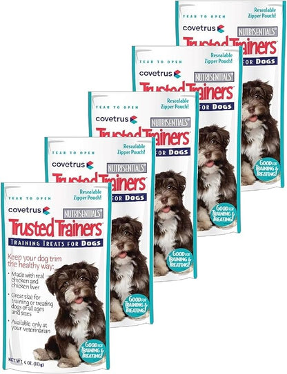 NutriSentials Trusted Trainers Training Treats for Dogs - Soft Dog Treats for Small, Medium & Large Dogs - Chicken Flavor - 5 Pack - 4 oz