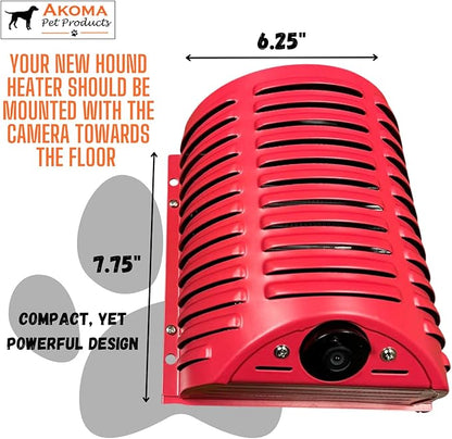 Akoma Hound Heater Dog House Heater, Outdoor Pet Furnace 400w - for Most Dog Houses (400W - WiFi - Camera)