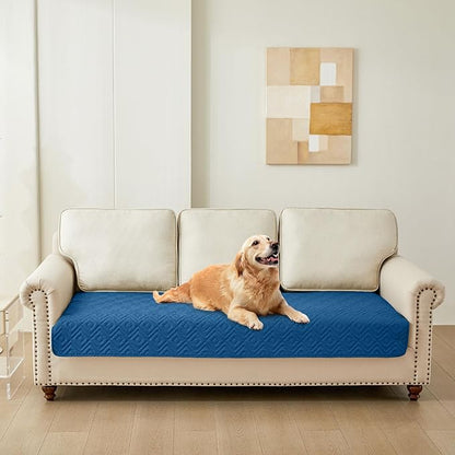 hyha Waterproof Dog Blanket, Soft Pet Bed Blankets, Waterproof Sofa Couch Cover for Dogs Washable, Reversible Pet Couch Covers for Sofa Furniture (30x80 Inch, Navy Blue/Blue)