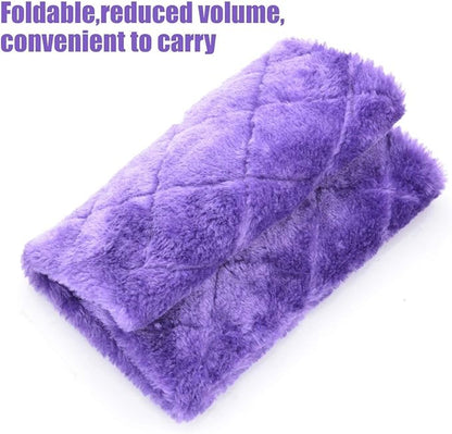 Winter Warm Bird Nest House Shed Hut Hanging Hammock Finch Cage Plush Fluffy Birds Hut Hideaway for Hamster Parrot Macaw Budgies Eclectus Parakeet Cockatiels Cockatoo Lovebird (S, Purple)