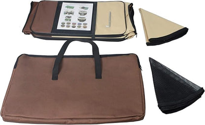 EliteField 2-Door Soft Pet Playpen (2 Year Warranty), Exercise Pen, Multiple Sizes and Colors Available for Dogs, Cats and Other Pets (48" x 48" x 32"H, Brown+Beige)