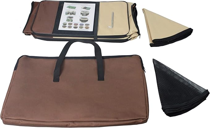 EliteField 2-Door Soft Pet Playpen (2 Year Warranty), Exercise Pen, Multiple Sizes and Colors Available for Dogs, Cats and Other Pets (62" x 62" x 30"H, Brown+Beige)