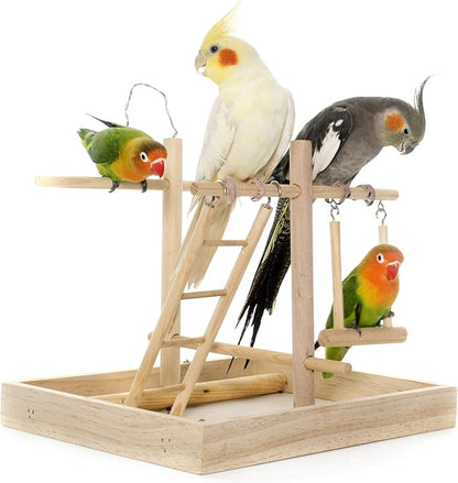 5pcs Wooden Bird Ladder for Parrots Cage 5 Basic Sizes Perch Parakeet Climbing Toys Hanging Pet Natural Step Cockatoo Lovebirds