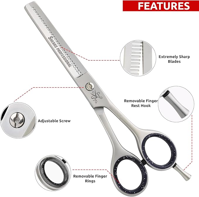 31 Teeth 6 Inch Thinning Scissor Shears for Dog, Cat texture grooming, Thinning Shear