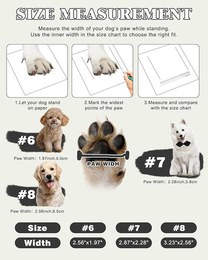 Dog Boots for Hot Pavement & Snow, Waterproof Non-Slip Dog Shoes with Reflective Straps, Adjustable Pet Booties for Small to Large Dogs, Outdoor Paw Protection, 4Pcs