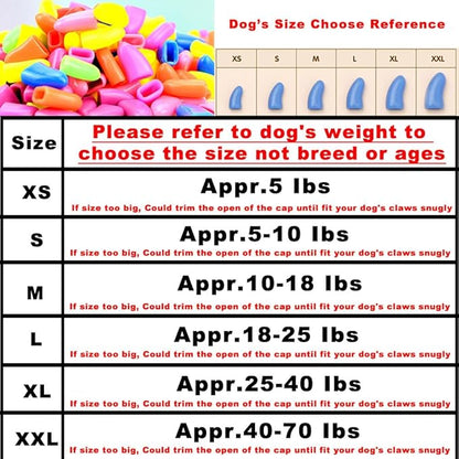 VICTHY Dog Nail Caps - 100pcs Dog Claw Caps with Glue and Applicators (XS)