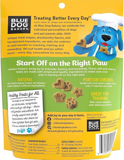 Blue Dog Bakery Natural Dog Treats, Perfect Trainers, Low Calorie Dog Training Treats, Chicken & Cheese Flavor, 6oz, 8 Count