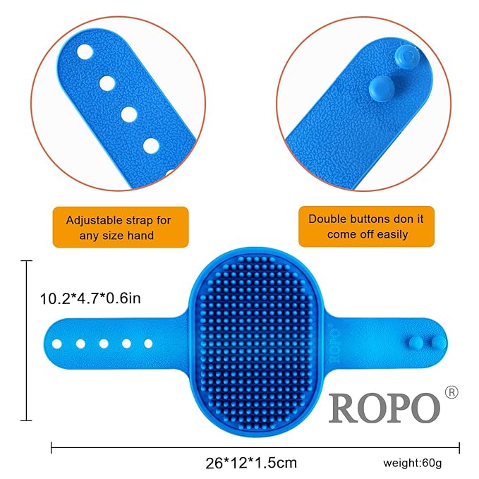 ROPO 2pcs dog brush & 2in1 pet grooming comb for dogs and cats
