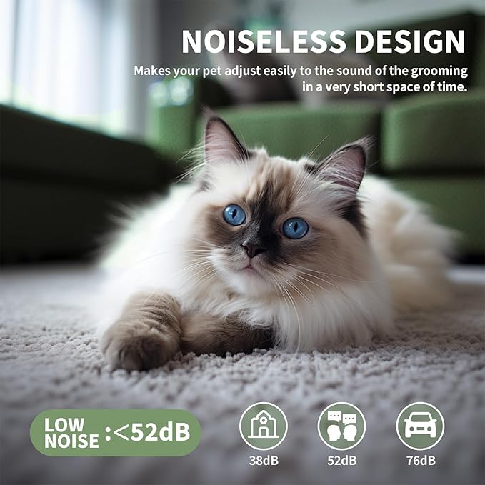 Dog Grooming Vacuum Kit Brush for Shedding, 13000Pa Vacuum Suction 99% Pet Hair, Large Capacity, 52 dB Low Noise Dog Vacuum for Shedding Grooming for Dogs Cats Pets