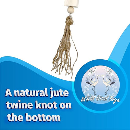 1116 Natural Sola Stick Stack - Handcrafted Hanging Bird cage Toy, Natural sola Wood Sticks, Natural Wooden Sticks, Parts can Turn Around Center, Chewing Fun for Small and Medium Size pet Birds