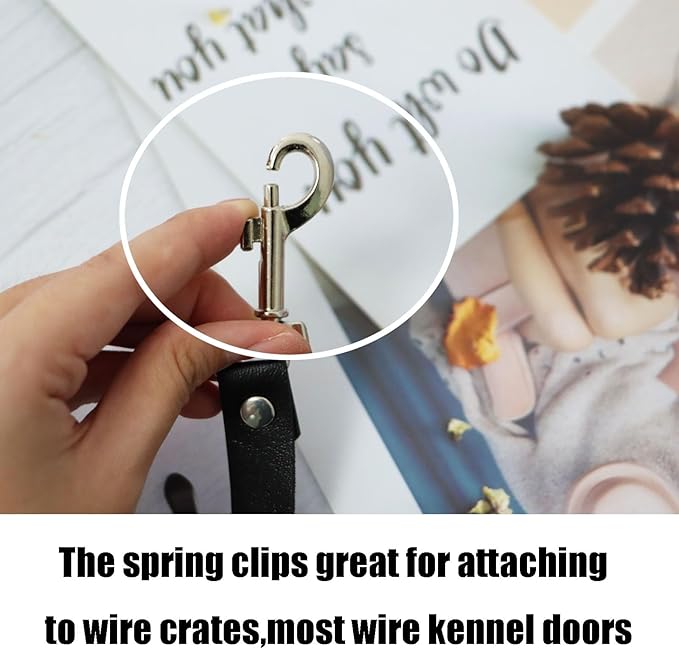 Dog Kennel Fan Hanging Utility Straps for Ryobi P3320 Fan Holder, Waterproof Dog Crate Fan Strap with Swivel Spring Clips Suitable for Any Kennel, Black