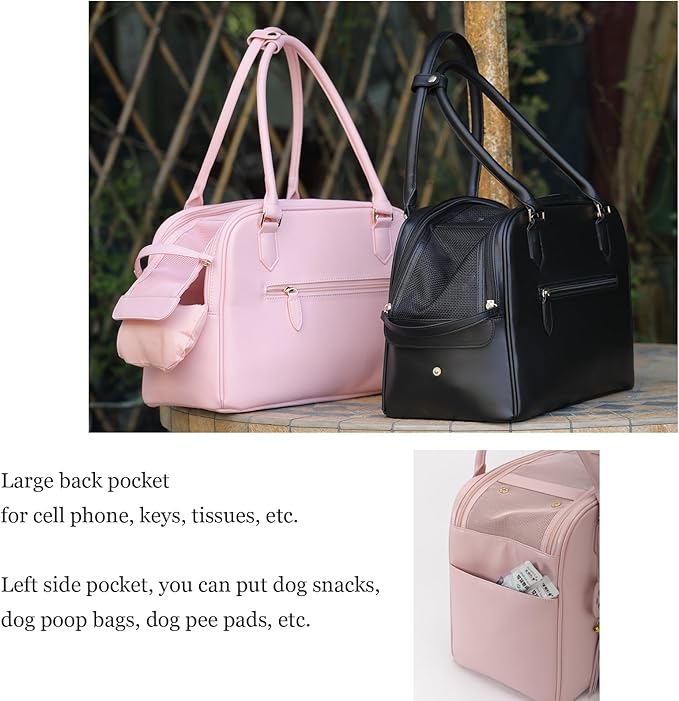 Dog Carriers for Small Dogs, Dog Purse Carrier for Small Dogs with Treat Pouch, Soft-Sided Dog Carrier Airline Approved, Dog Tote Bag Pet Carrier for Puppy Kitten,S