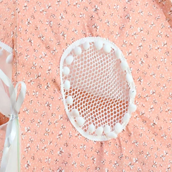 Cute Dog Tent House, Indoor Pet Tent Waterproof Bottom Detachable Cat Princess Indoor Tent House Pet Dog Cute Floral Cave Nest Bed Portable Dog Tents with Mesh Door Window for All Seasons (Pink)