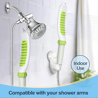 Dog Shower Attachment, Rubber Dog Grooming Bath Brush for Long & Short Haired Dogs and Cats, Pet Hair Scrubber For Washing, Deshedding, Massage