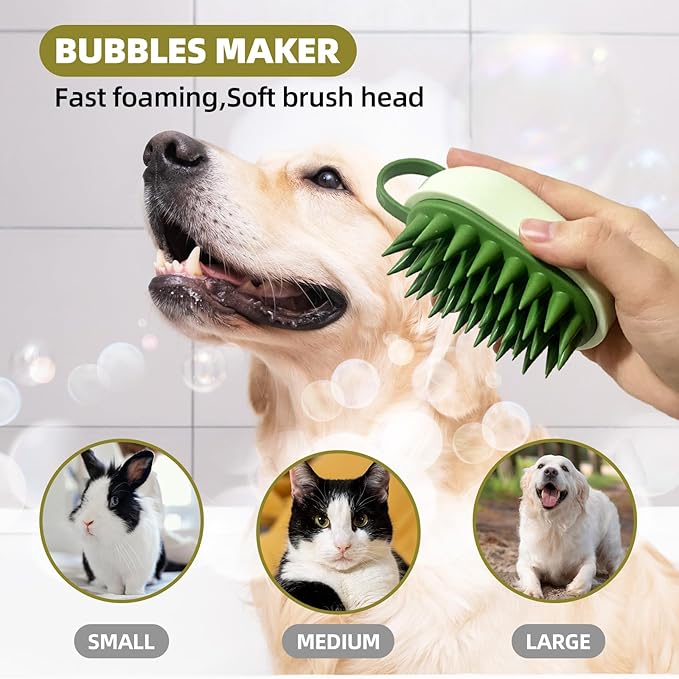 Dog Grooming Set: 7 PCS Deshedding Brushes for Short & Long Haired Dogs and Cats - Scrubber Shower Brush, Dematting Comb, Scissors, Orange