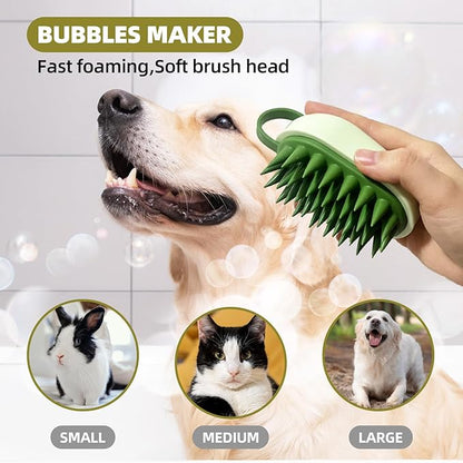 Dog Grooming Set: 7 PCS Deshedding Brushes for Short & Long Haired Dogs and Cats - Scrubber Shower Brush, Dematting Comb, Scissors, Orange