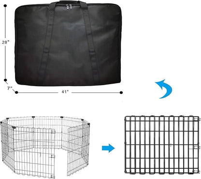 40" Dog Playpen Storage Bag, Suitable for Foldable Exercise Pet Playpens, Dog Fence Travel Bag with Handles for Camping and RV Trip, Waterproof Oxford Fabric
