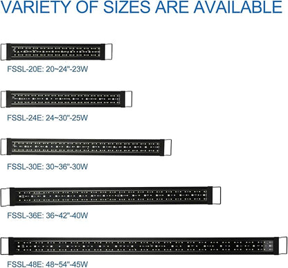 OYO WATER Aquarium LED Light 36"-38-44" with Timer, 24/7 Cycle, 5 Dimmable Brightness, Sunrise/Sunset Simulation for 10/20/30/55 Gallon Fish Tank